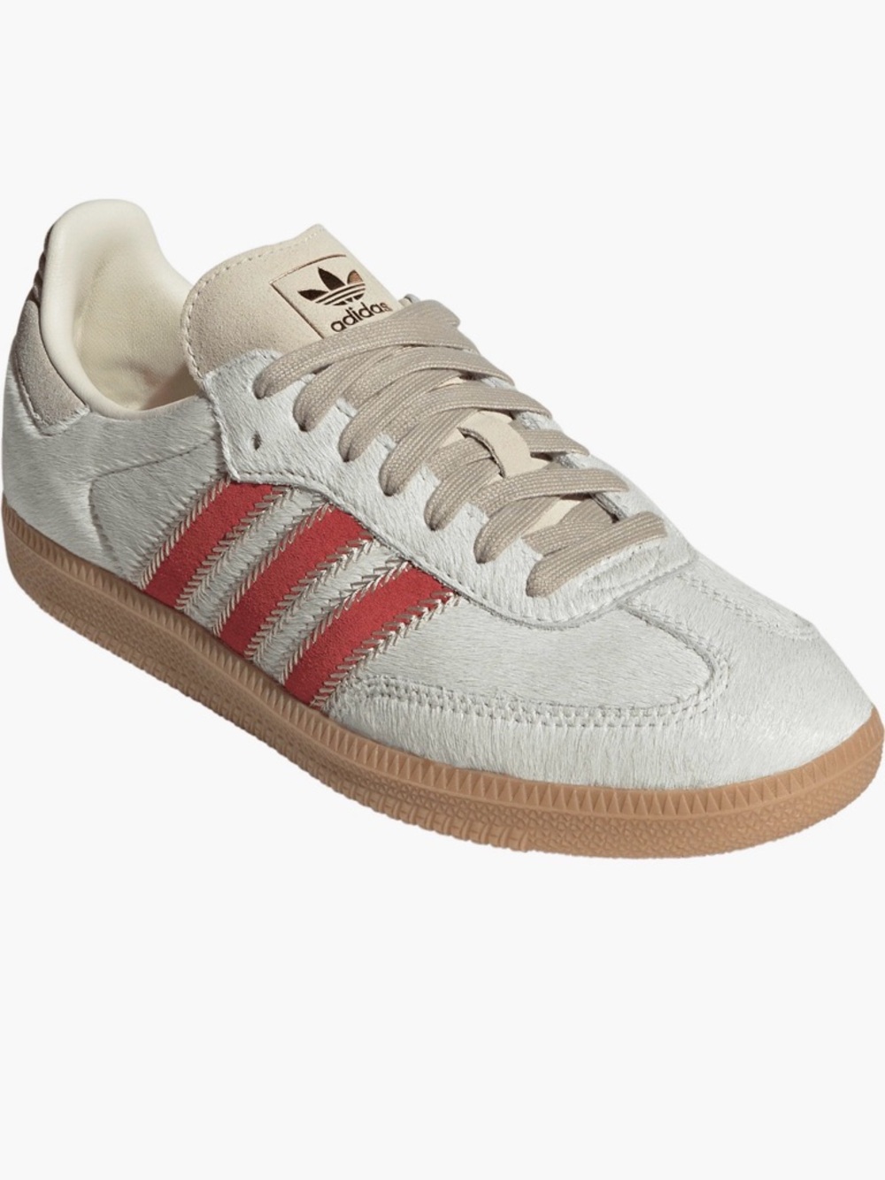 Adidas women’s sambas Wonder Beige / Cream White / Better Scarlet